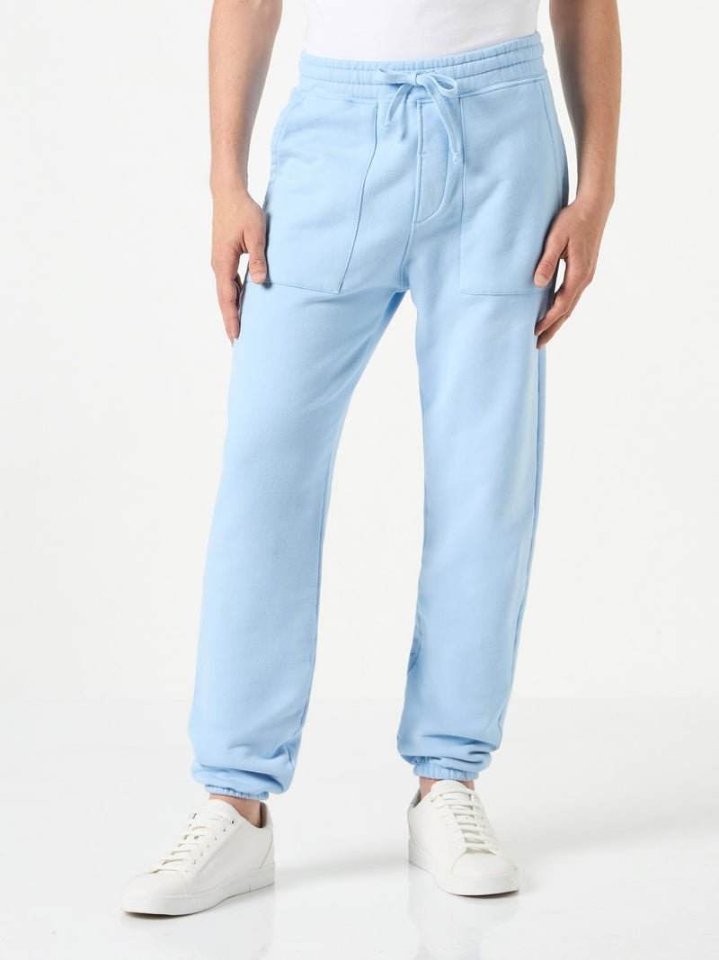 Contrast Bootcut Sweatpants - Light Blue | mnml | shop now